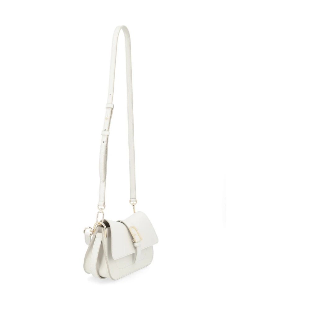 Furla Flow Mini Witleren Handtas White Dames