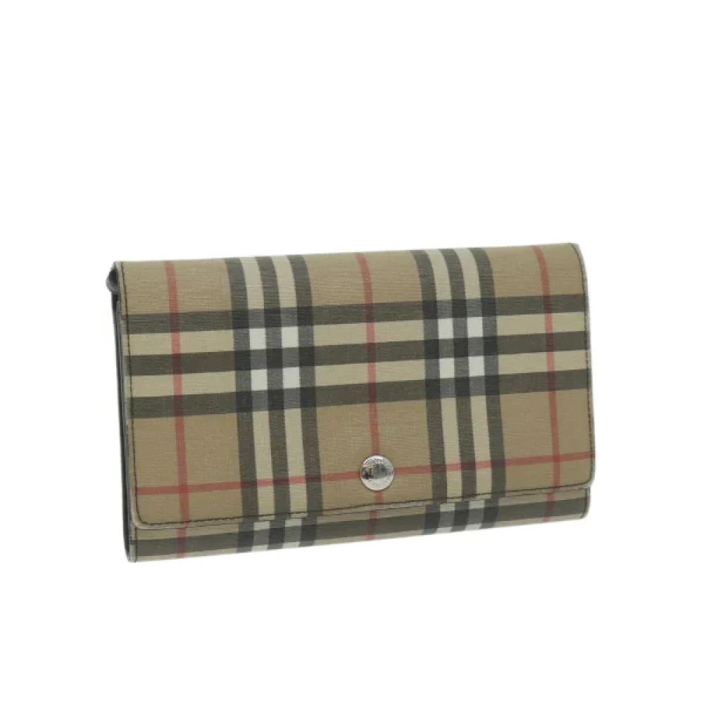 Burberry Vintage Pre-owned Plastic wallets Beige Dames