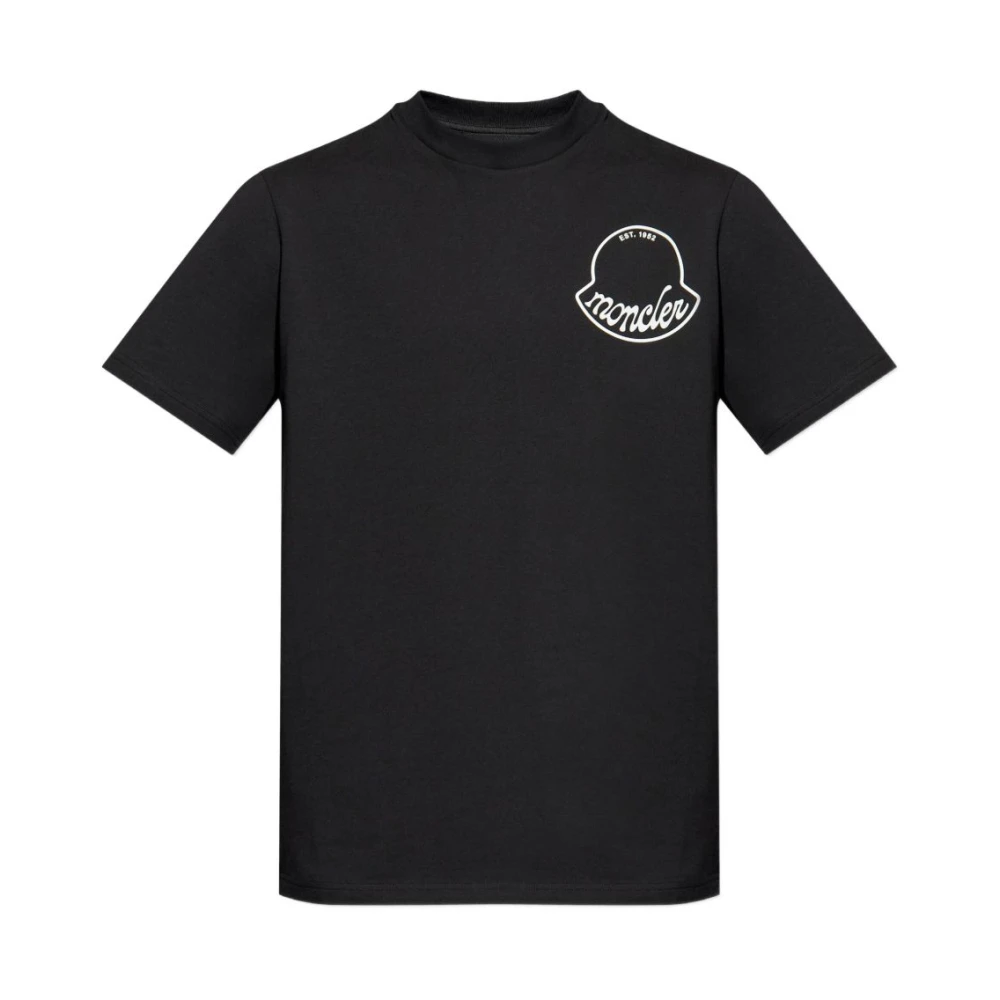 Moncler - Tops > T-Shirts - Black - Moncler - Modalova