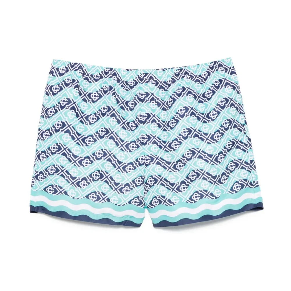 Casablanca Monogram Zwemshorts Blue Heren