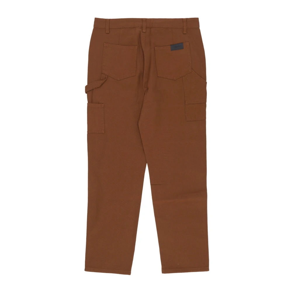 Dolly Noire Canvas Timmerman Broek met Elastische Taille Brown Heren