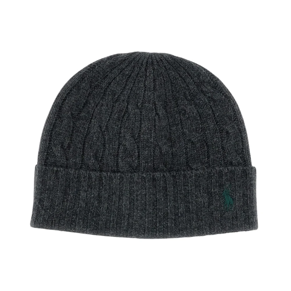 Polo Ralph Lauren Men's Gray Accessories, One Size, Classic Wool Blend Beanie