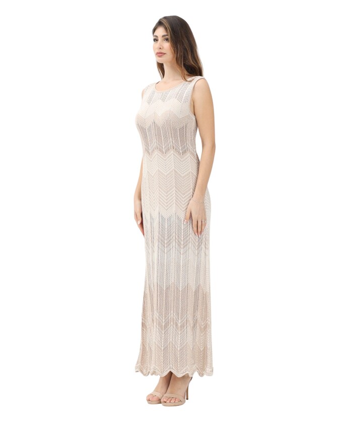 robe-longue-beige-design-zig-zag