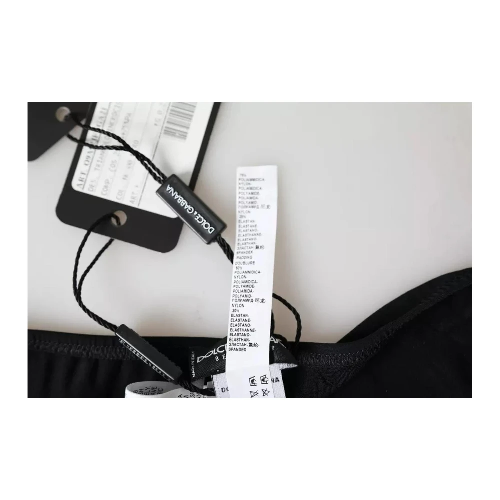Dolce & Gabbana Zwarte Bikini Bottoms met Logodetails Black Dames