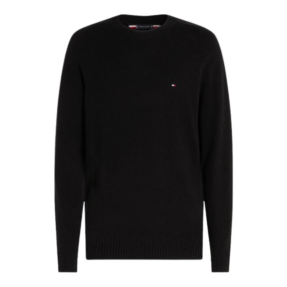 Tommy Hilfiger Ronde Hals Wollen Trui Black Heren