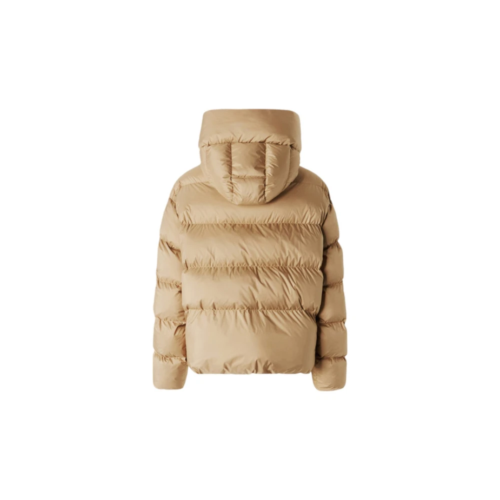pinko Korte Gewatteerde Jas Beige Dames