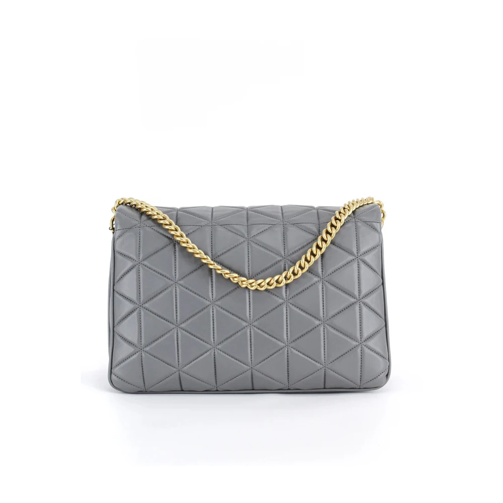 La Carrie Grijze Schoudertas met Kettinghengsel Gray Dames