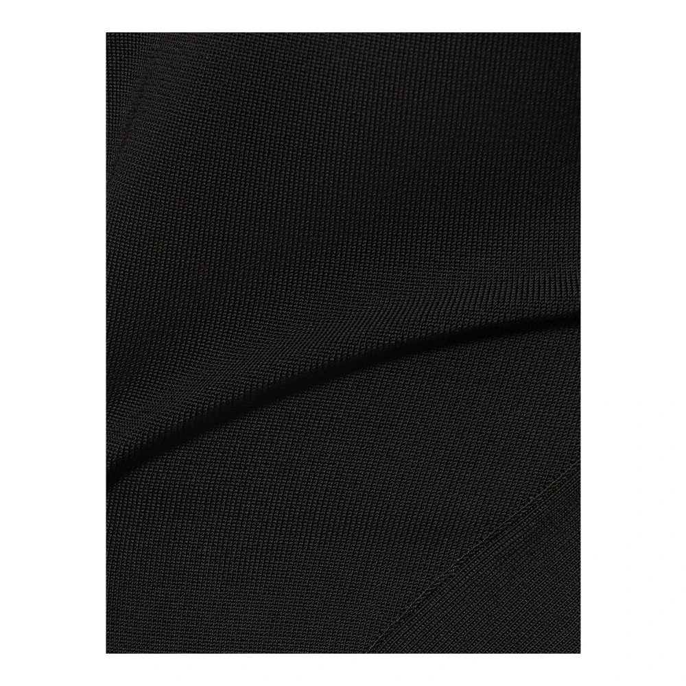 Saint Laurent Crossneck Bodysuit Top met Kruisontwerp Black Dames