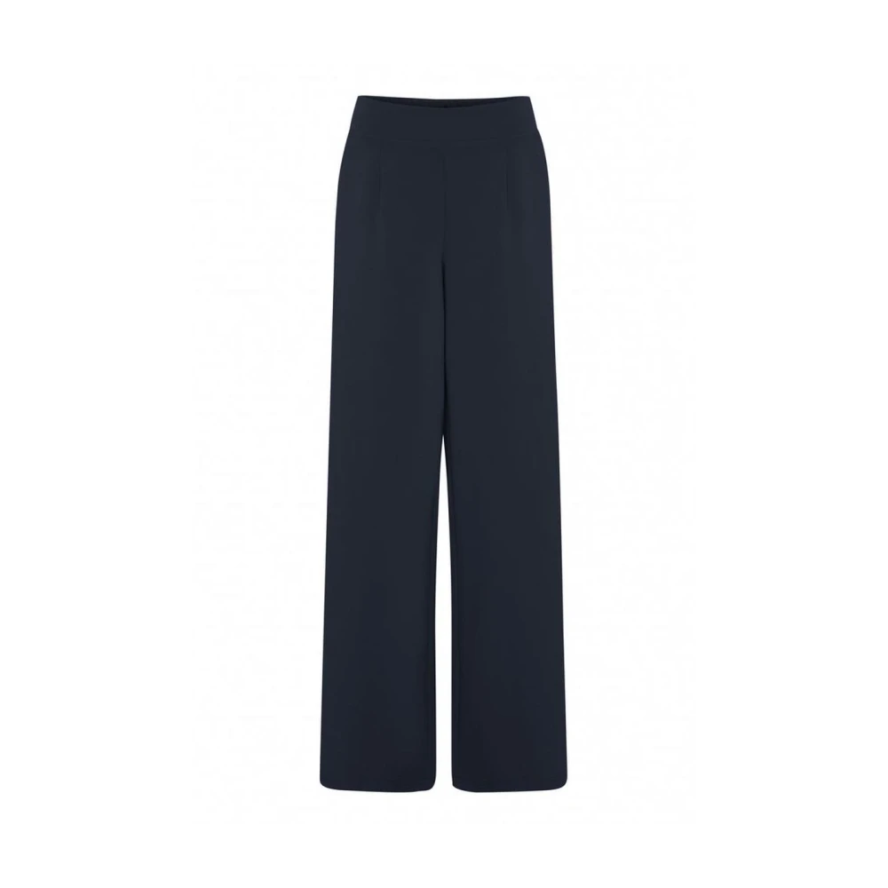 Ichi Blauwe Wide Leg Jeans Broek Blue Dames