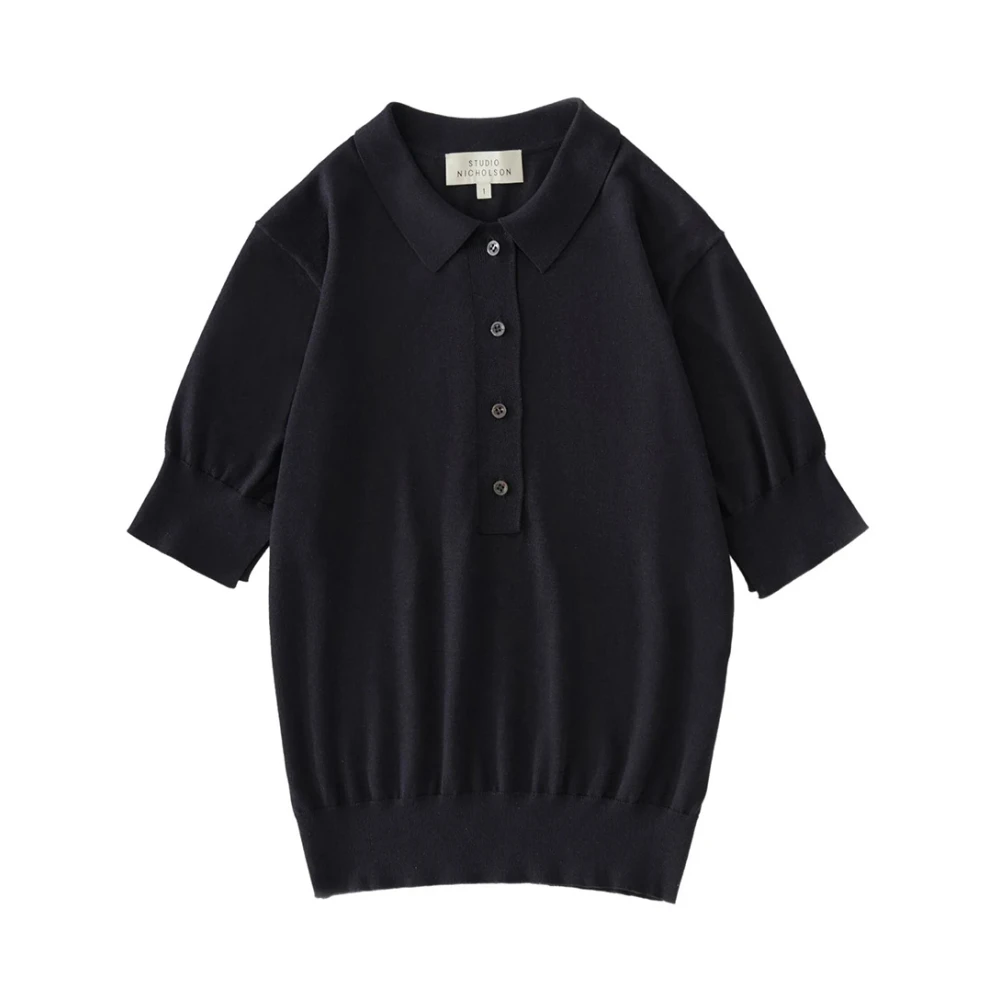 Studio Nicholson Women's Blue Polo Shirts, 2XS, Tolsa Polo