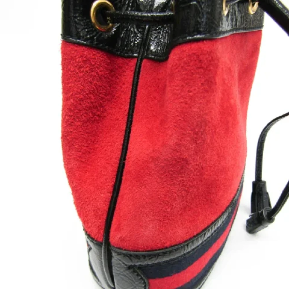 Gucci Vintage Pre-owned Suede gucci-bags Red Dames