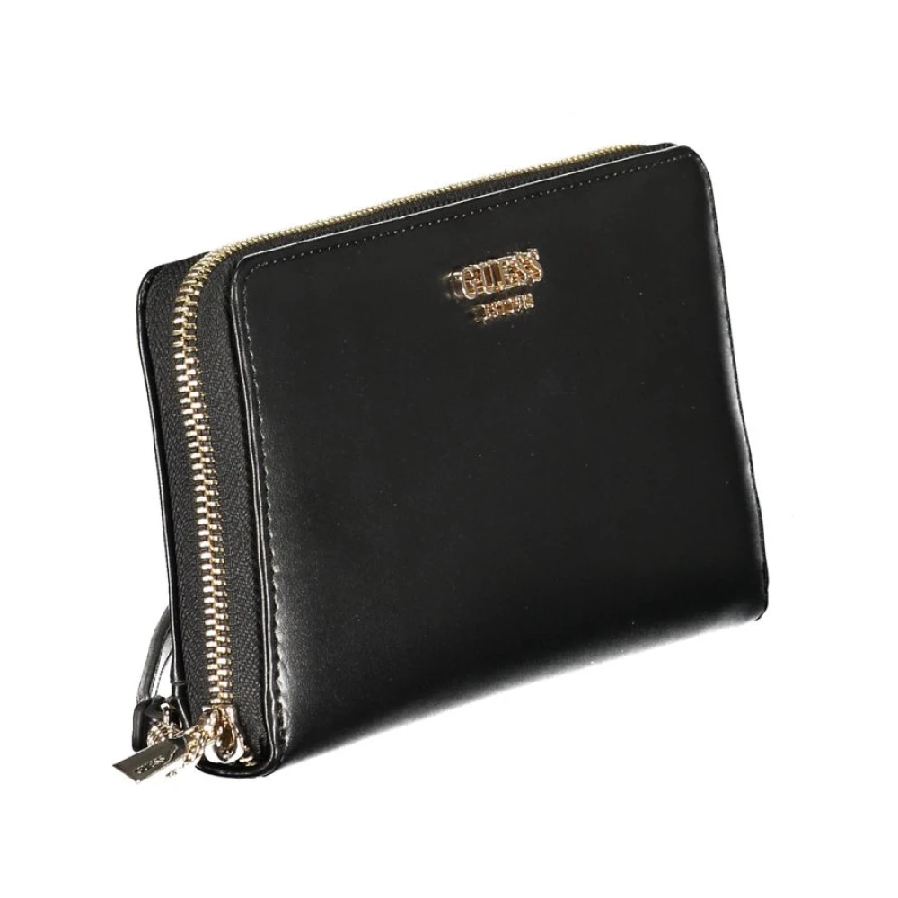 Guess Zwarte Portemonnee met Rits en Kaartsleuven Black Dames