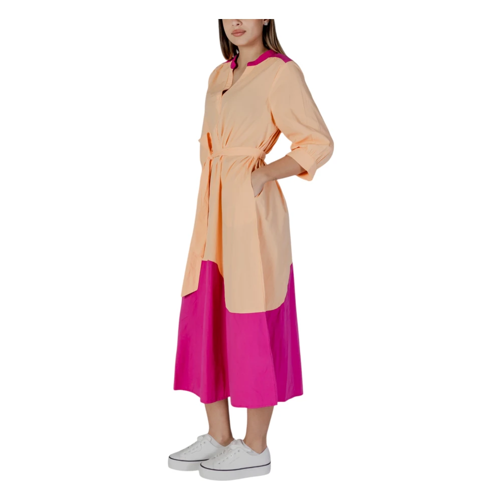 b.Young Katoenen Damesjurken Lente Zomer Collectie Pink Dames