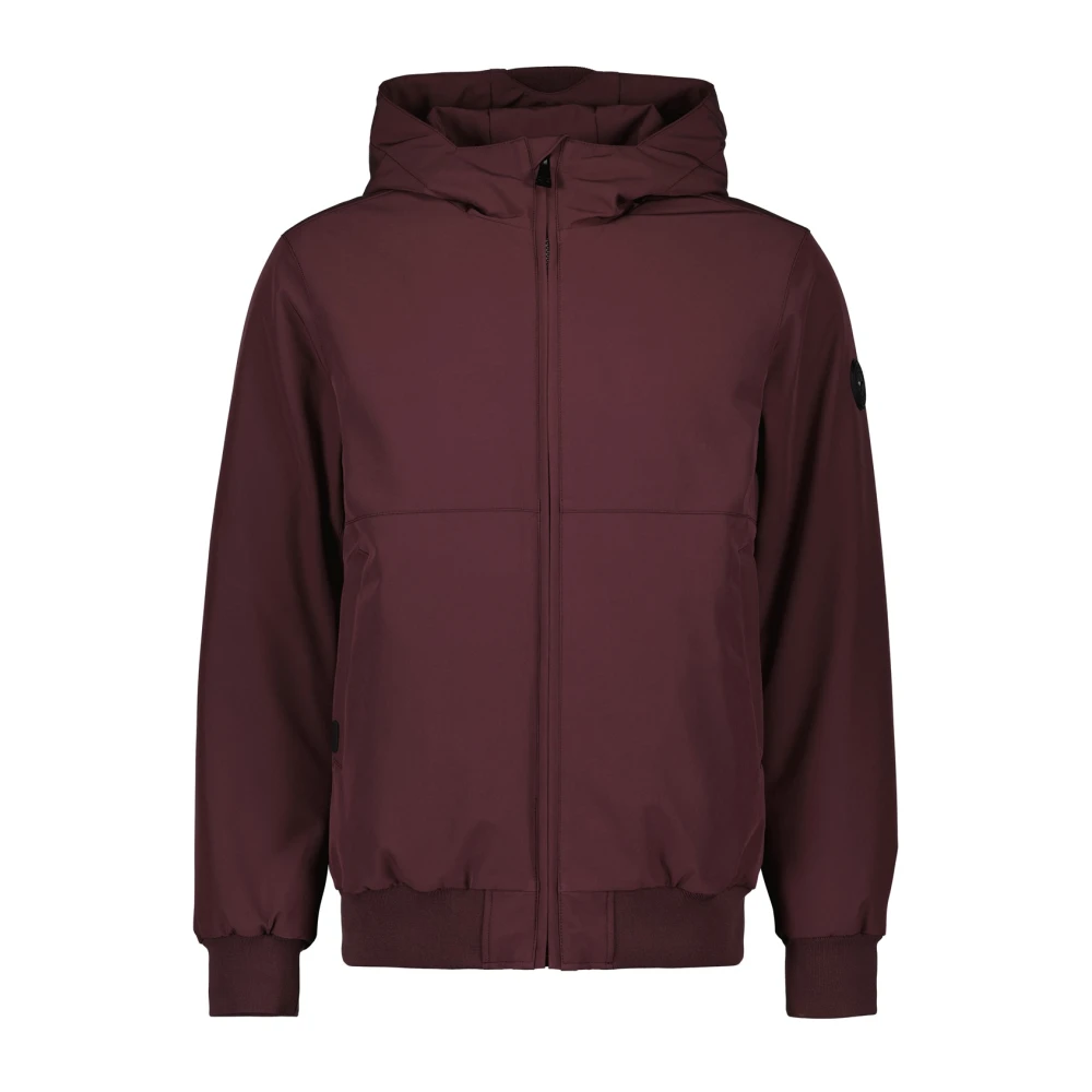 Airforce bomber bordeaux effen rits slim fit synthetisch