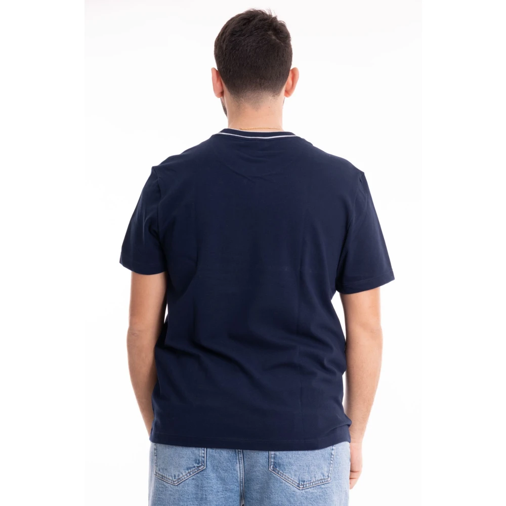 Lacoste Heren Piqué Elastische T-shirt Blue Heren