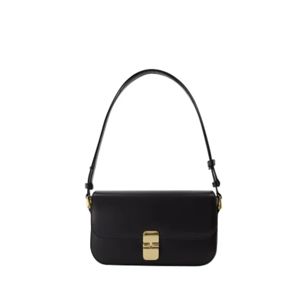 A.p.c. Leather shoulder-bags Black Dames