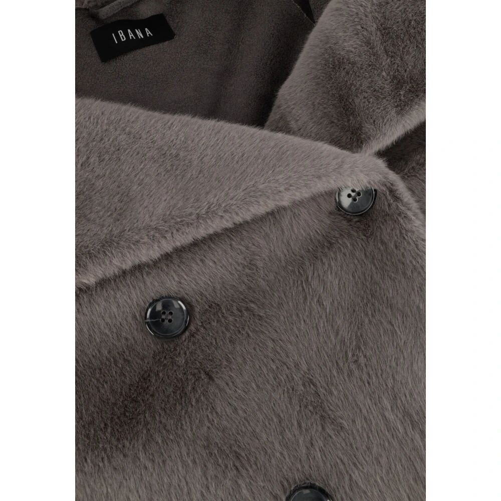 Ibana Grijze Faux Fur Jas Cristel Gray Dames