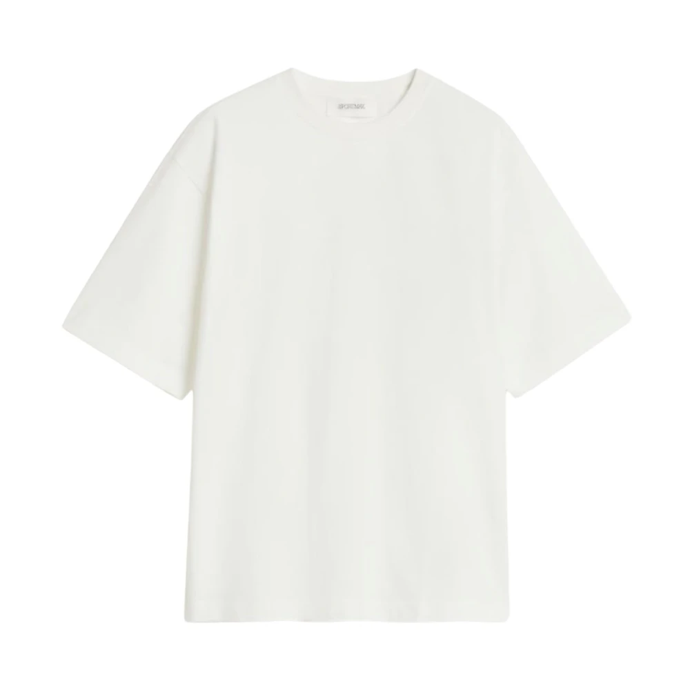 SPORTMAX Klassiek T-shirt met ribkraag White Dames