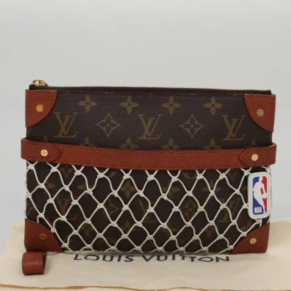 Louis Vuitton Vintage Pre-owned Canvas clutches Brown Dames