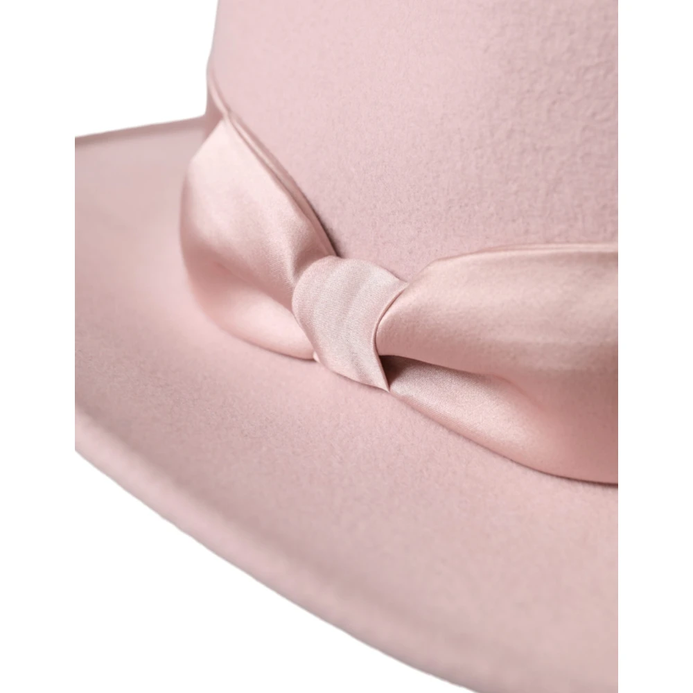 Dolce & Gabbana Roze Konijn Fedora Trilby Vrouwen Hoed Pink Dames