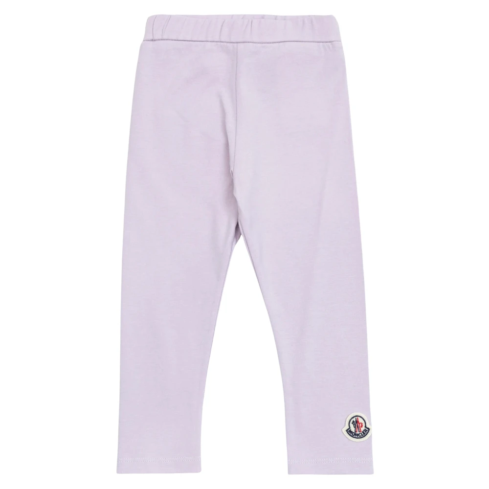 Moncler Girls Purple Leggings, 9 M, Logo Leggings