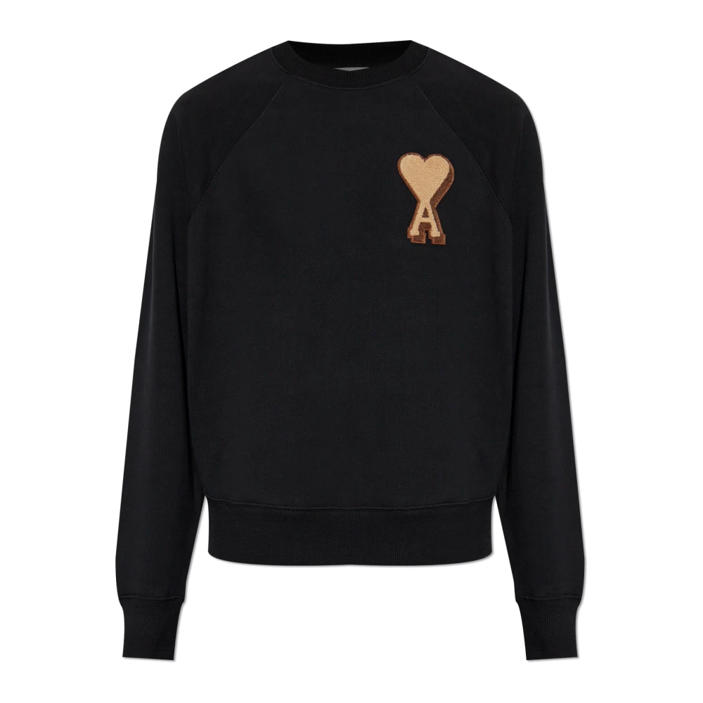 Ami Paris Unisex Svart Sweatshirt Med Logotyp
