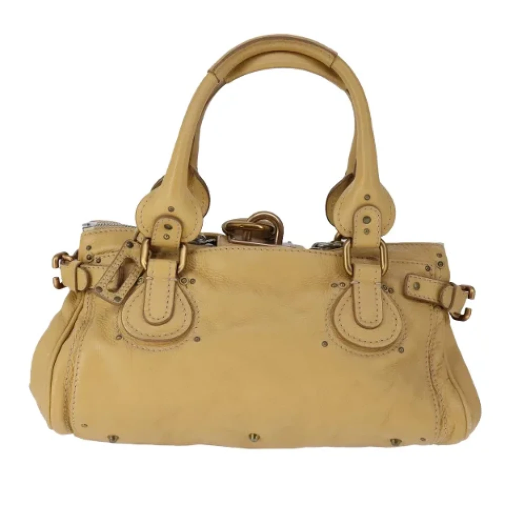 Chloé Pre-owned Leather handbags Beige Dames