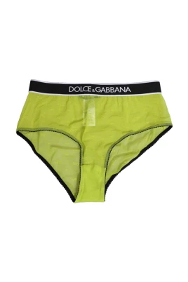 Grön Logo Midjeband Brief Panty