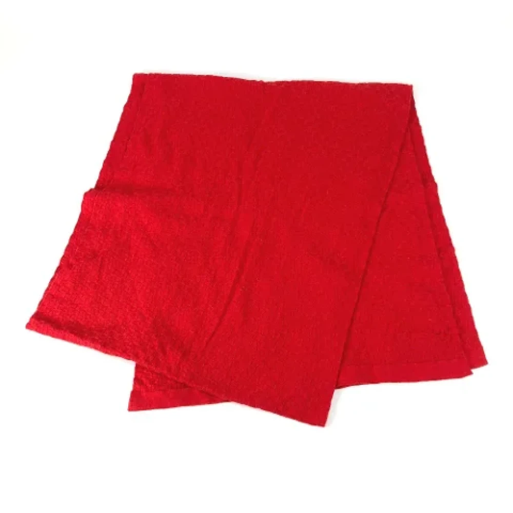 Louis Vuitton Vintage Pre-owned Cotton scarves Red Dames