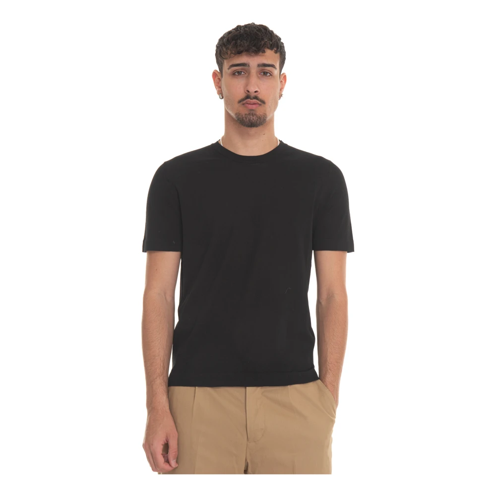 Hindustrie Crepe Jersey T-shirt Black Heren