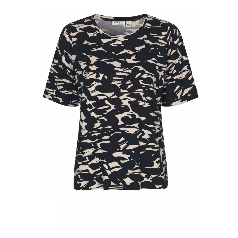 Masai Zwart Top & T-Shirt Mabrynlee Stijl Black Dames