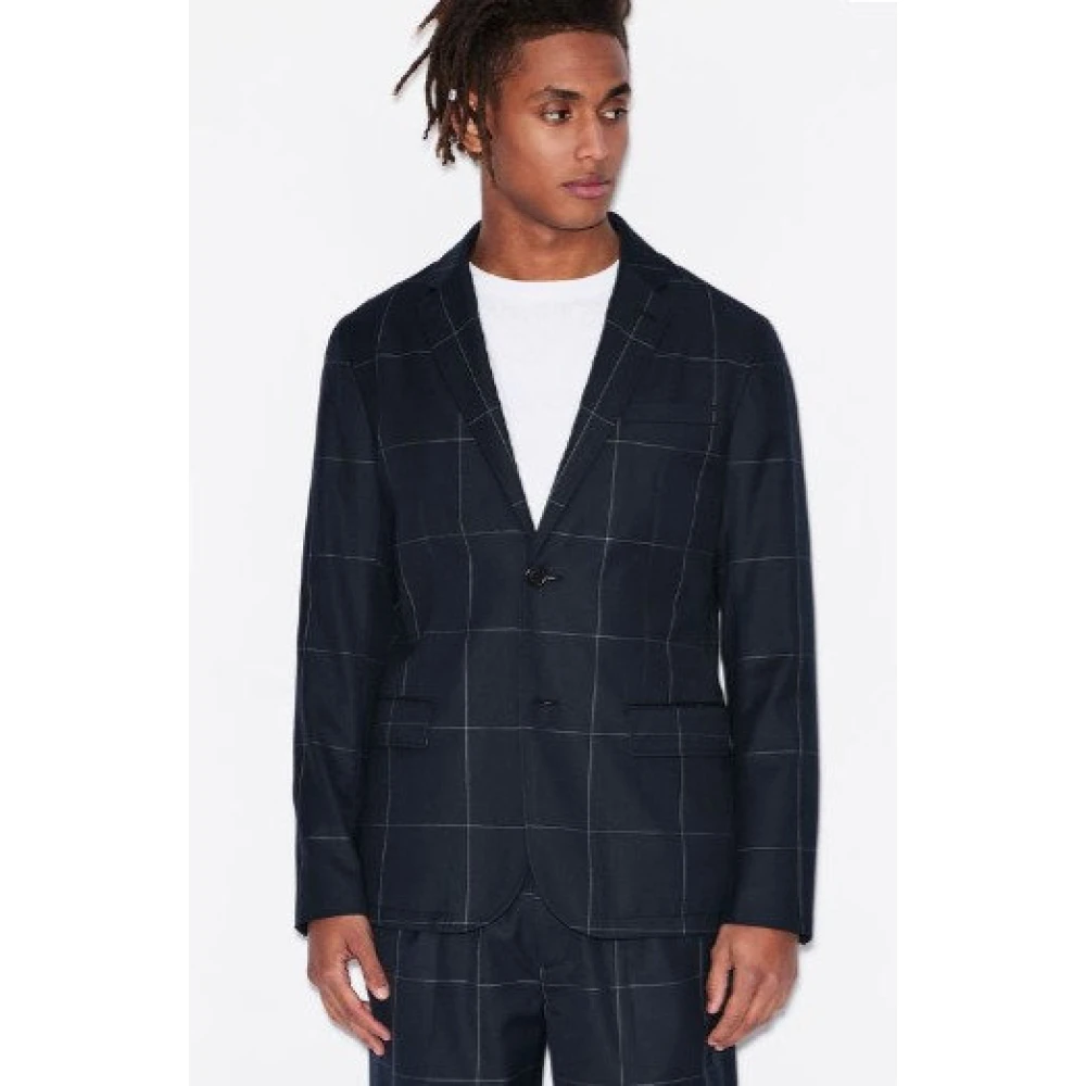 Armani Exchange Formal Blazer Blue Heren