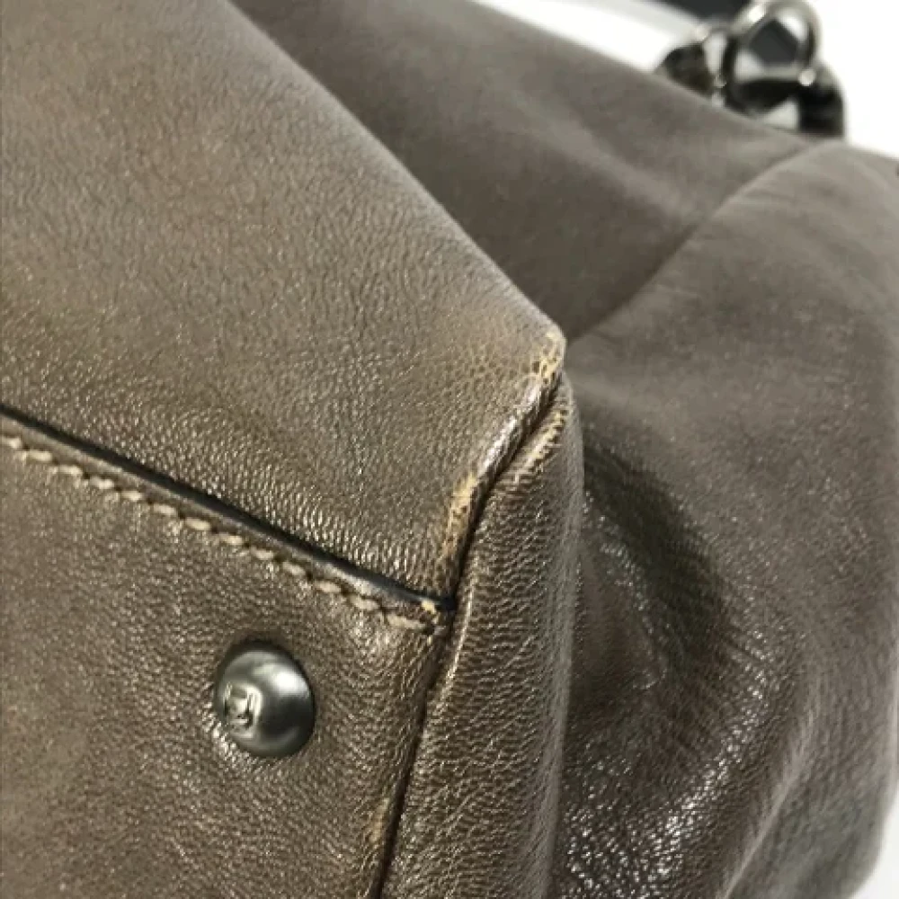 Fendi Vintage Pre-owned Leather fendi-bags Gray Dames
