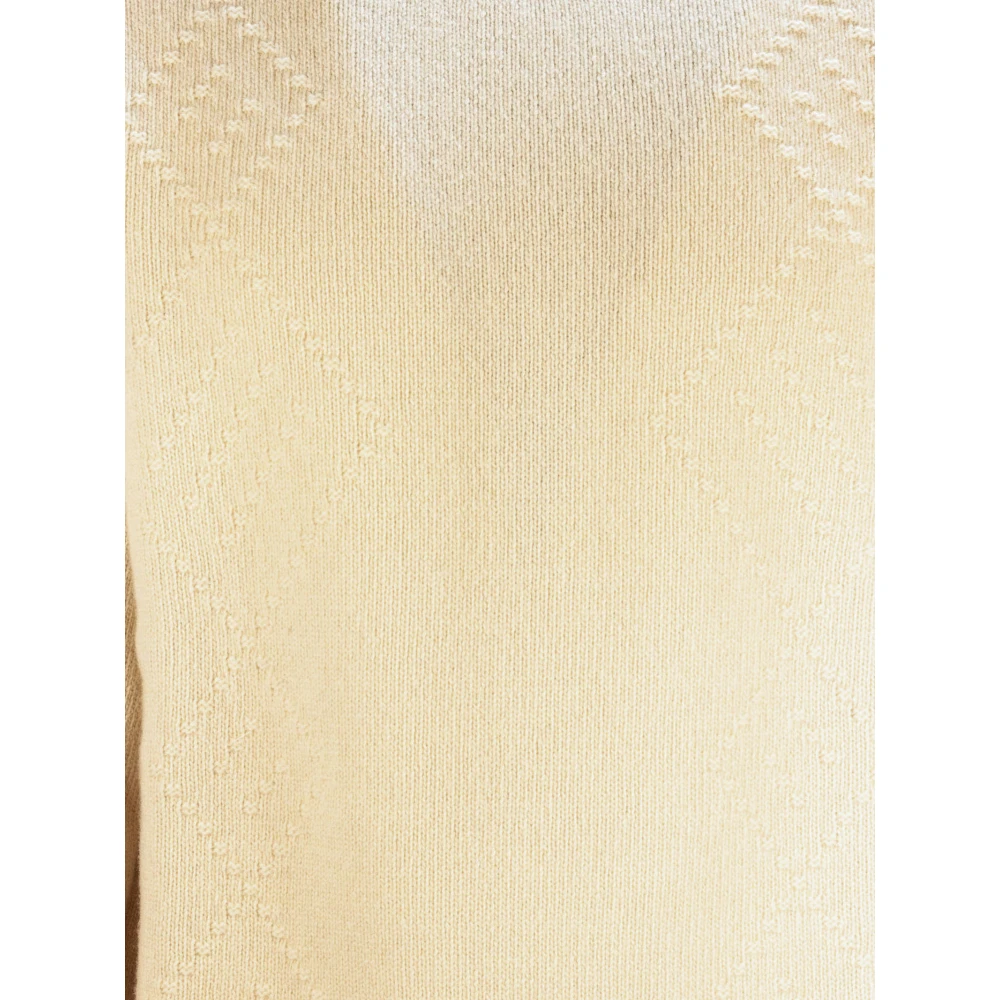 Mauro Grifoni Beige Wollen Trui met Diamantontwerp Beige Heren