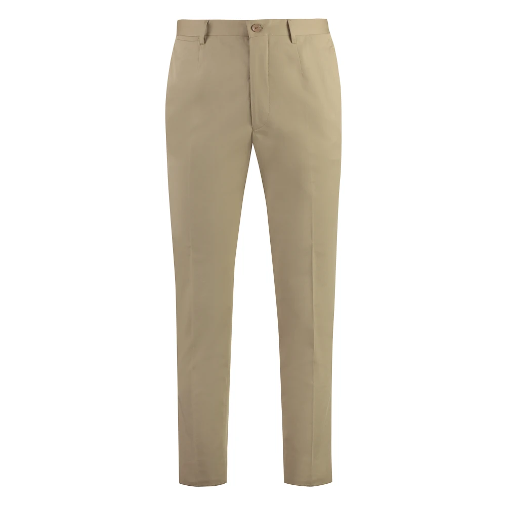 ETRO Katoenen Broek met Zakken en Elastaan Beige Heren