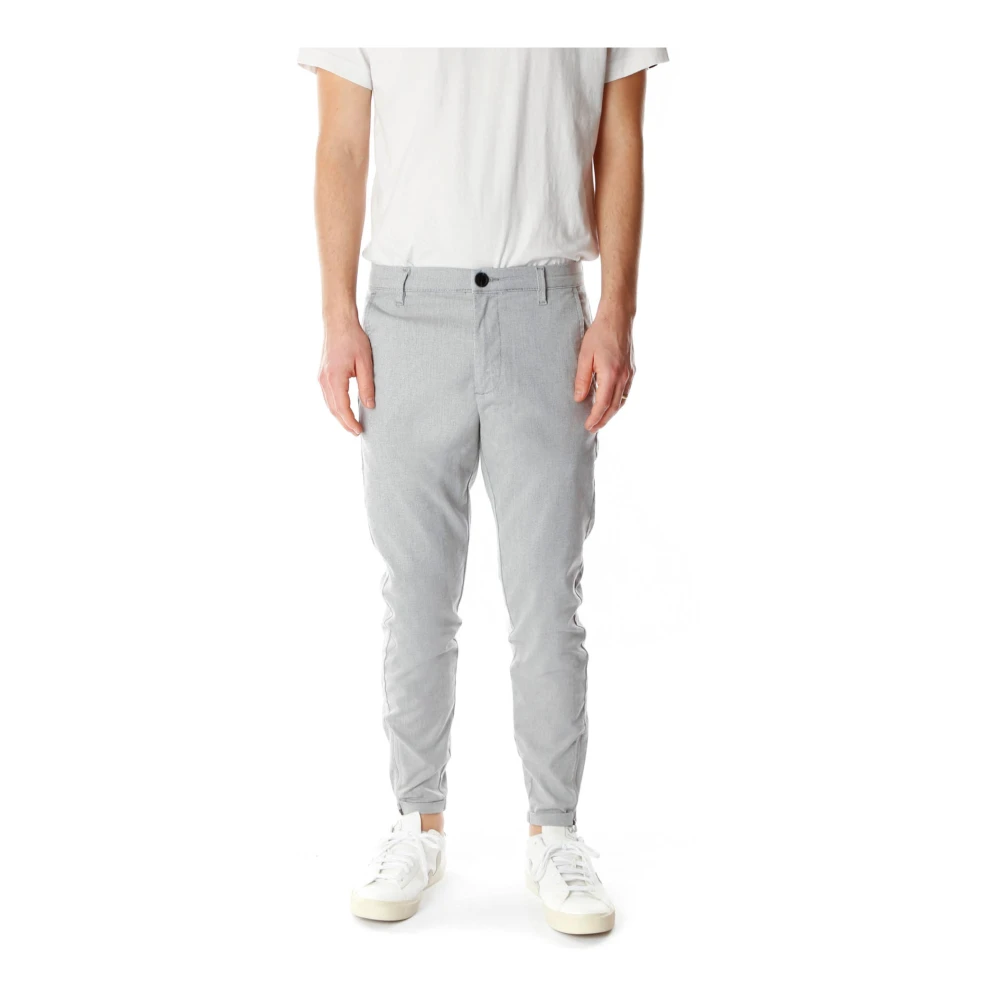 Gabba Tapered Fit Broek met Ritssluiting Gray Heren