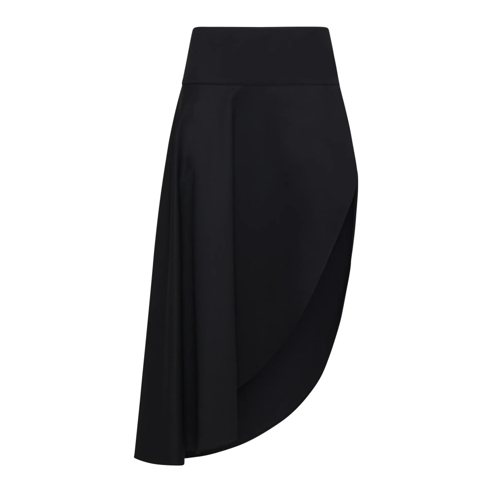 Alaïa Asymmetrische Zwarte Rok Black Dames