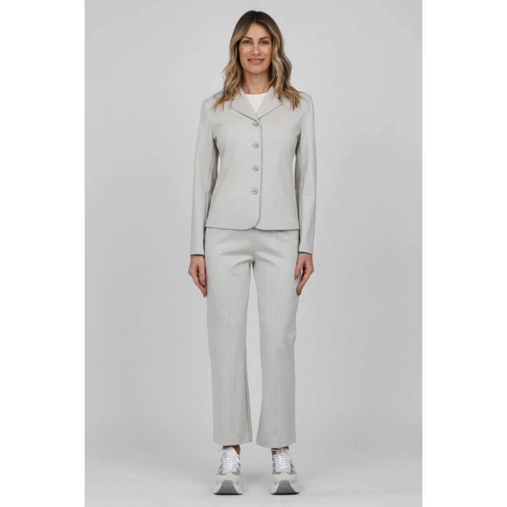 Max Mara Milano Jersey Broek Gray Dames
