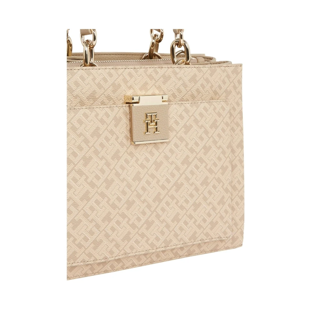 Tommy Hilfiger Beige Mini Tote Tas Beige Dames