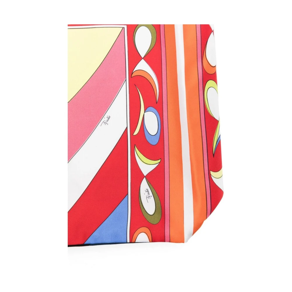 EMILIO PUCCI Rode Abstract Patroon Print Tote Tas Multicolor Dames