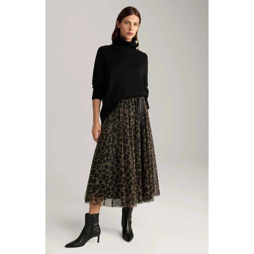 Joop! Luipaardprint Elastische Taille Rok Brown Dames