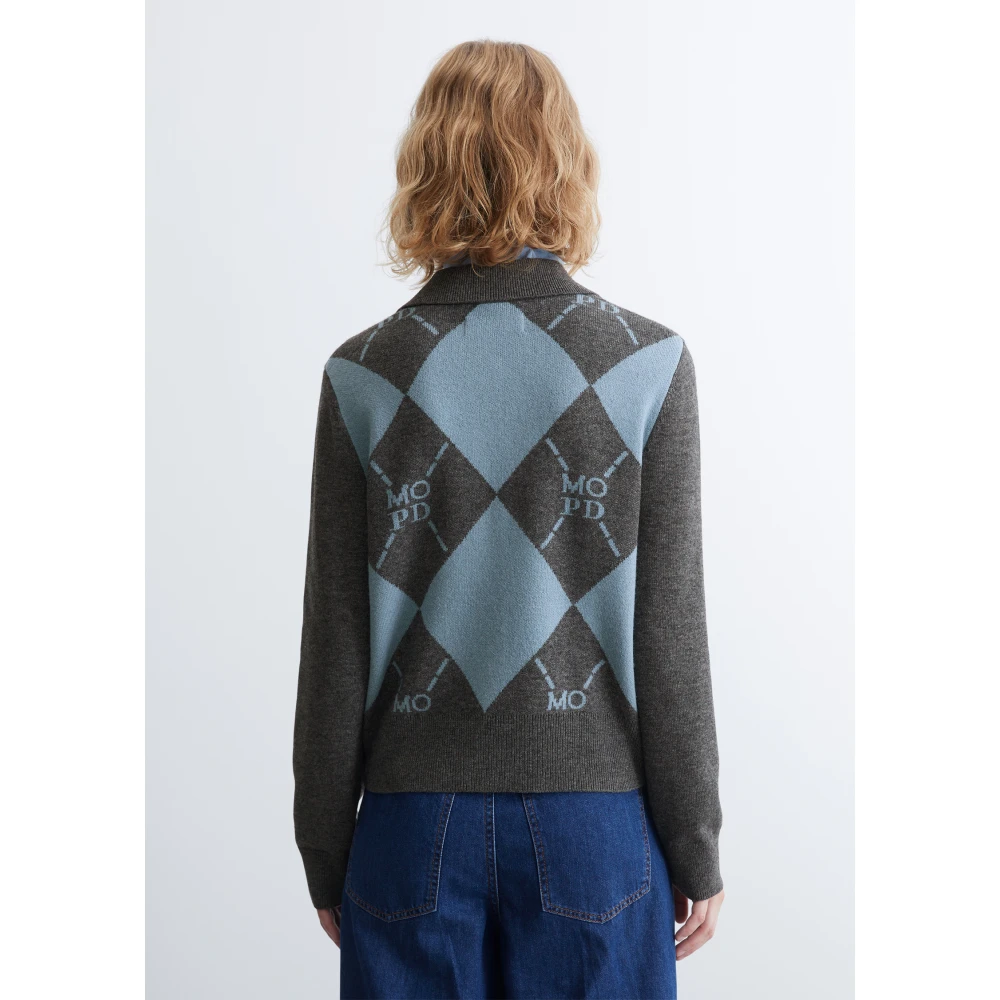 Marc O'Polo Jacquard cardigan regular Blue Dames