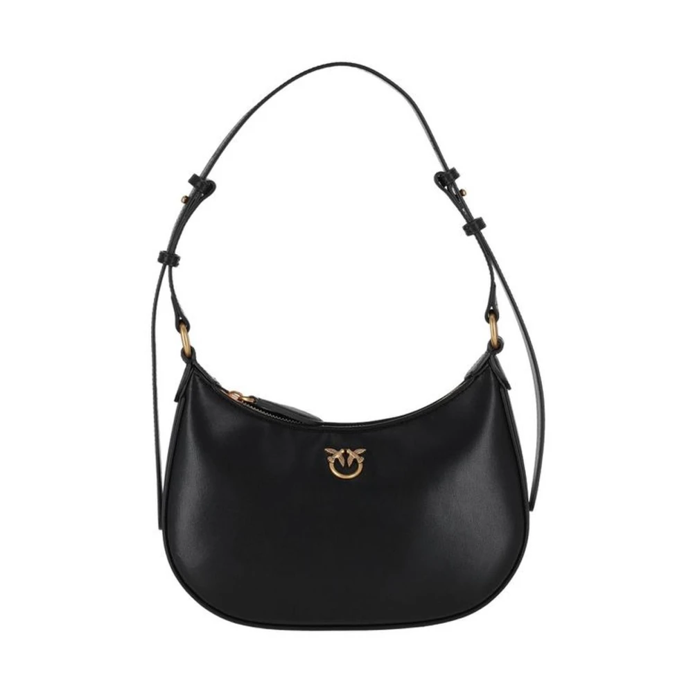 pinko Stijlvolle Leren Handtas Black Dames