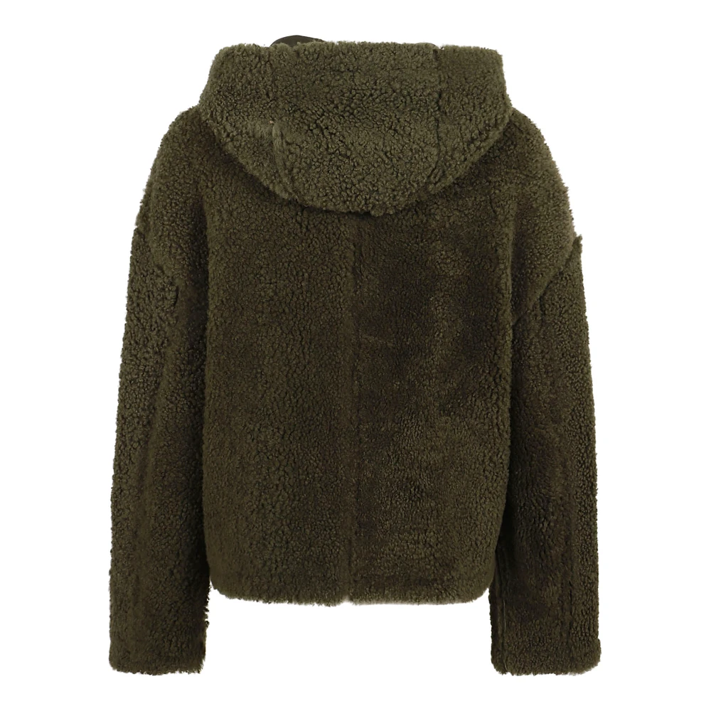 Salvatore Santoro Groene Leren Army Jas Aw24 Green Dames