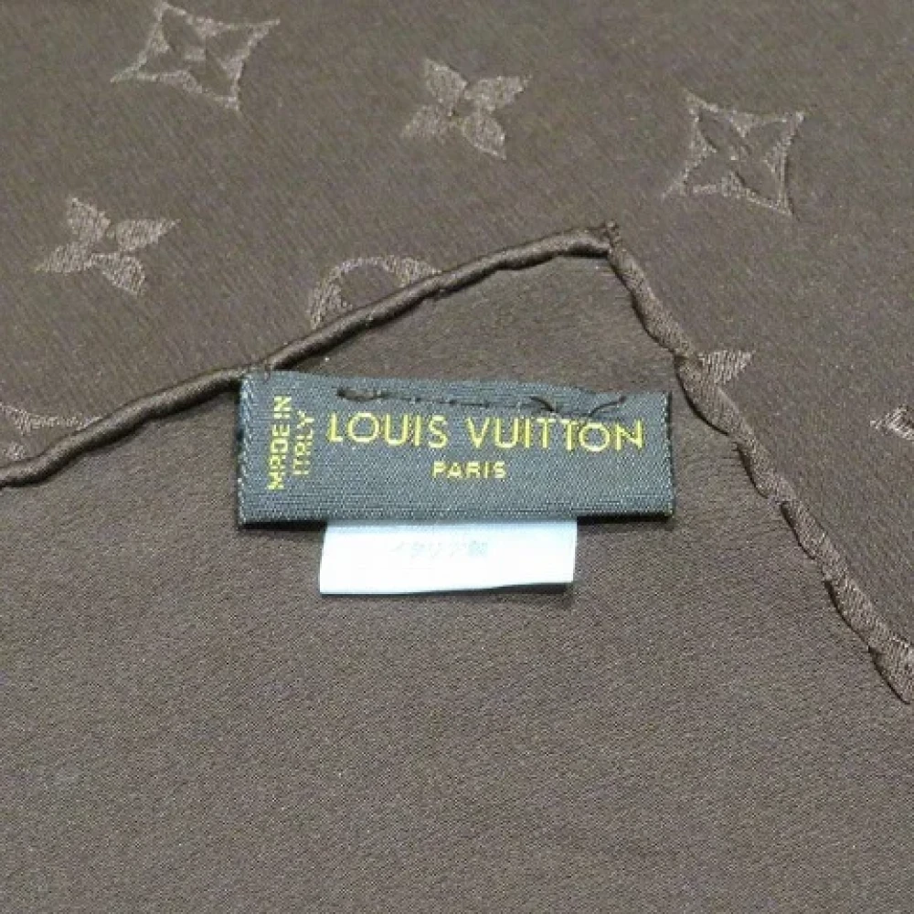 Louis Vuitton Vintage Pre-owned Silk scarves Brown Dames