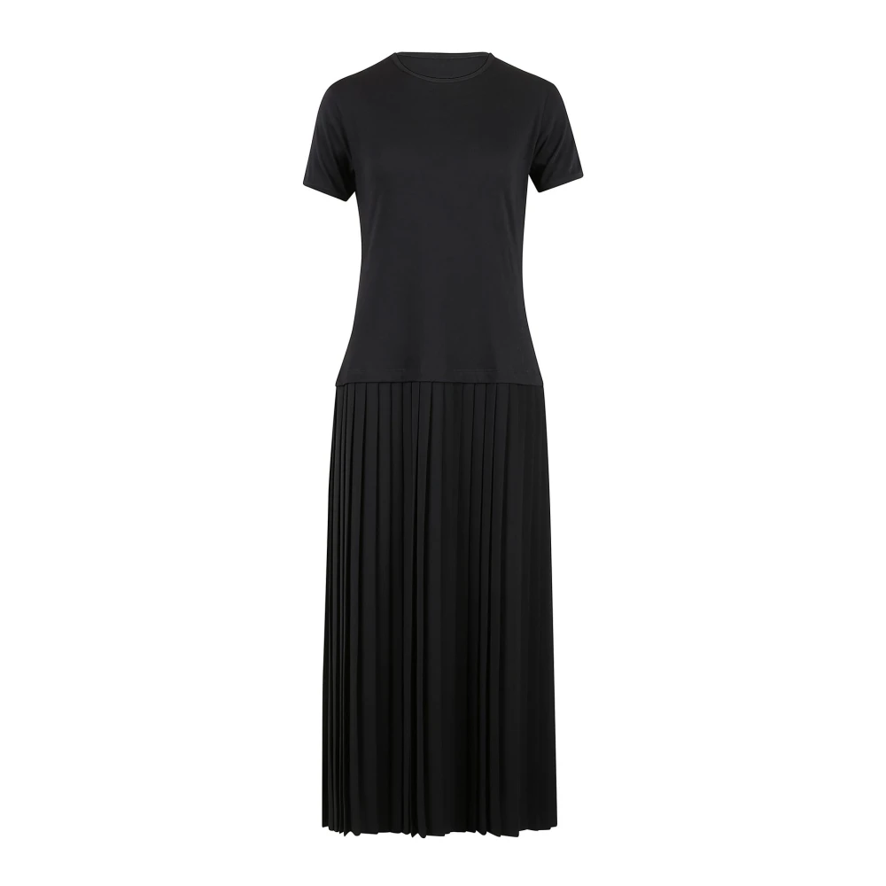 MM6 Maison Margiela Elegante Midi Jurk voor Vrouwen Black Dames