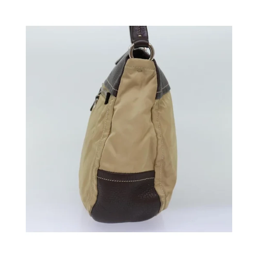 Prada Vintage Pre-owned Nylon prada-bags Beige Dames