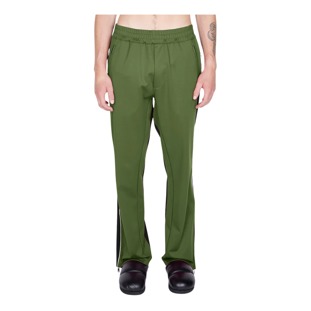 Moncler Men's Green Training Trousers & Tights, S, Colourblock Track Trousers