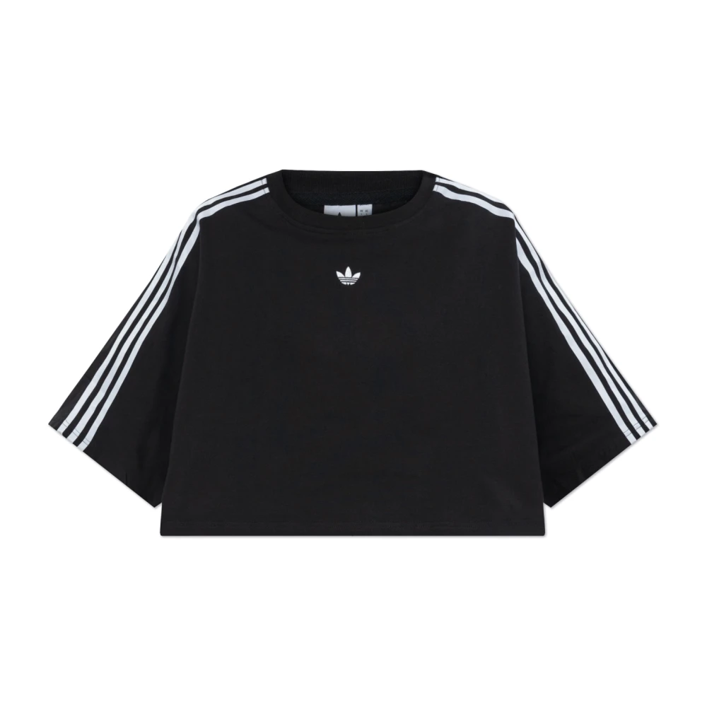 adidas Originals Korte T-shirt met logo Black Dames
