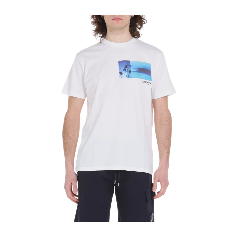 Sundek - Tops > T-Shirts - White - Sundek - Modalova